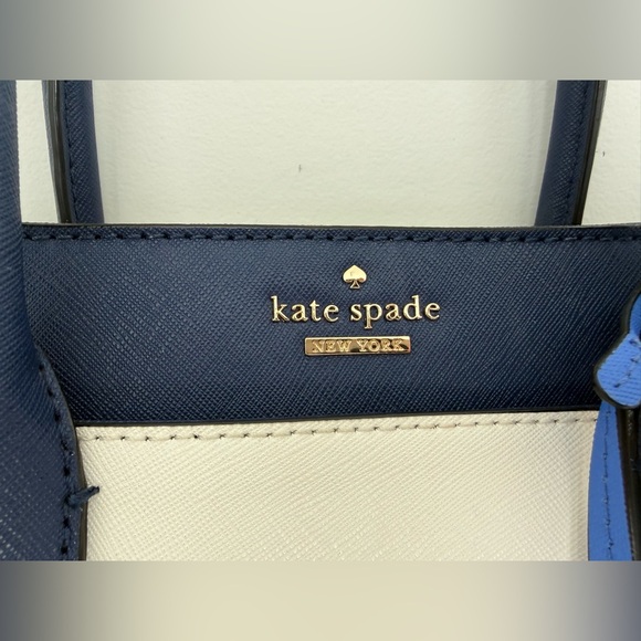 kate spade Cameron Street Candace Two-Tone Navy, White & Blue Satchel - Picture 5 of 15